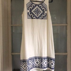 Soieblu Blue embroidered detail dress